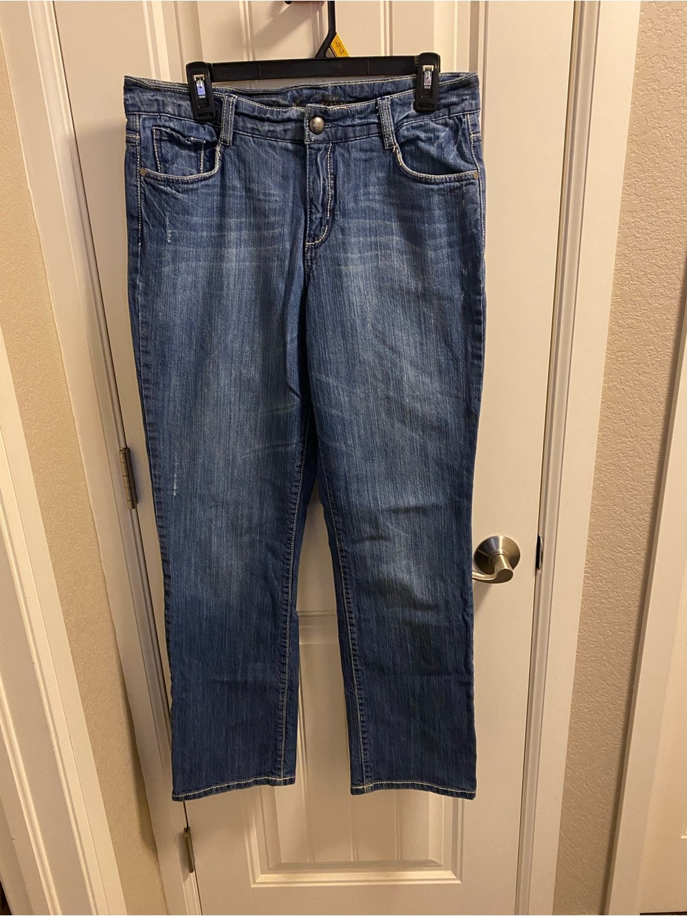 Code Bleu Jeans 10 Stretch Blue Denim Bling Pockets Straight Leg